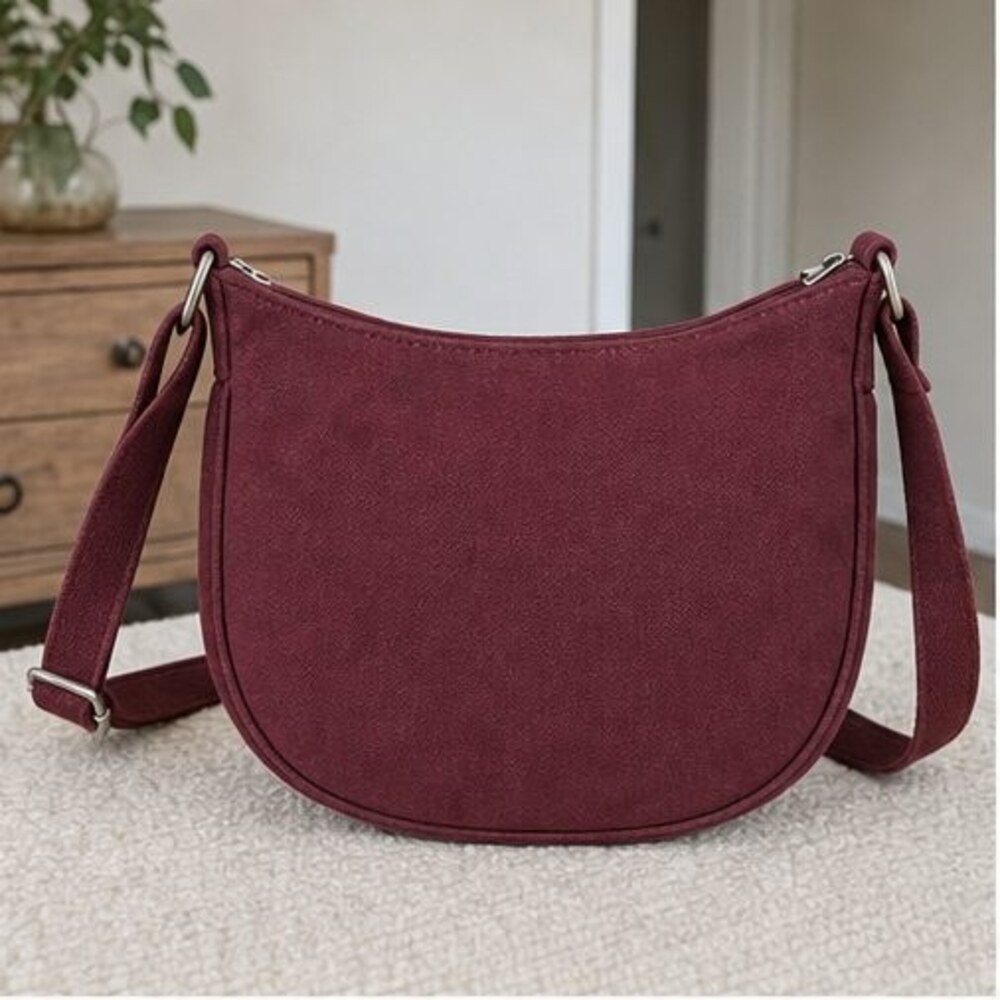 Merlot Nylon Crossbody Bag